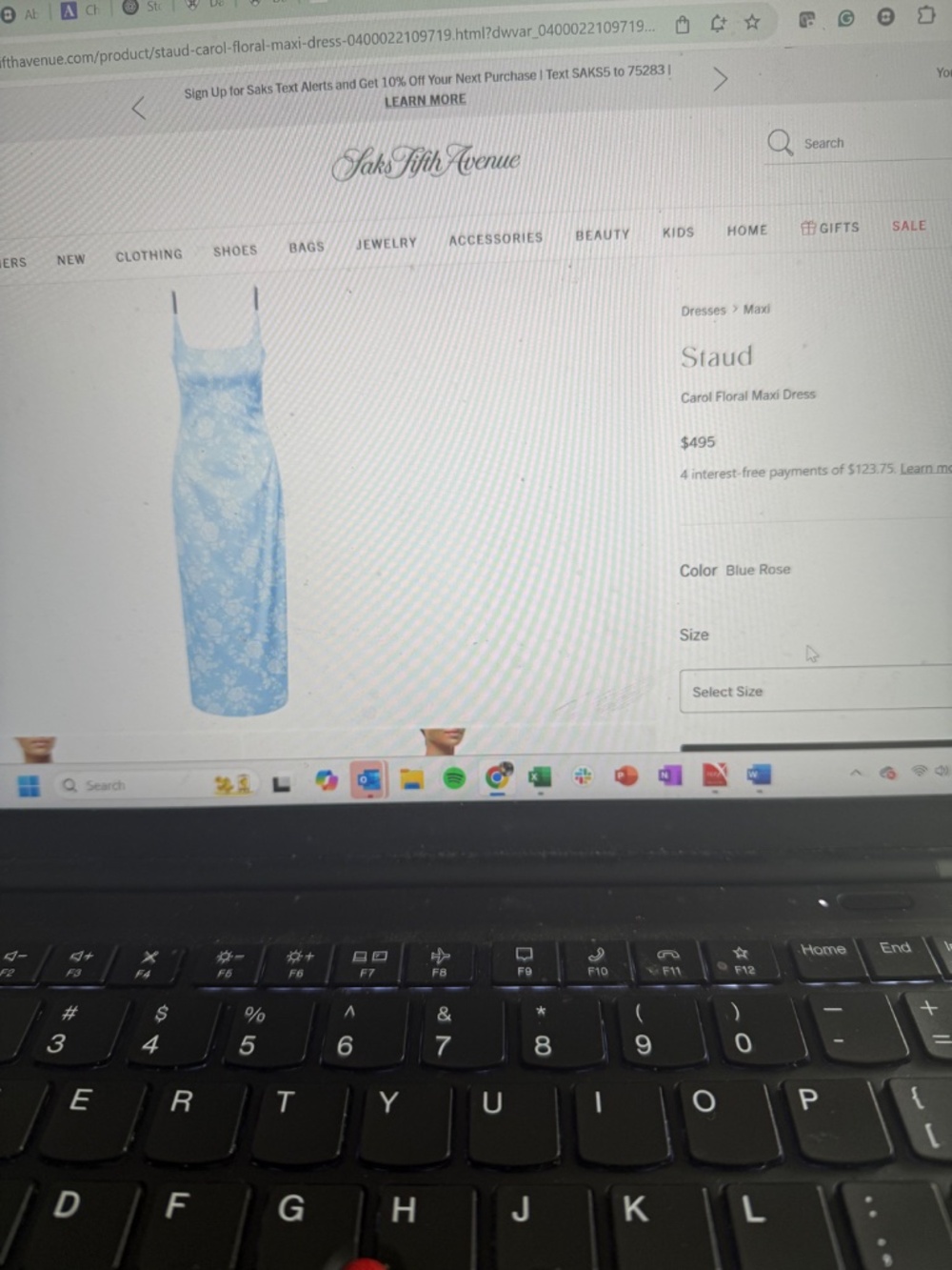 Staud gorgeous blue midi dress brand new - Picture 5 of 5